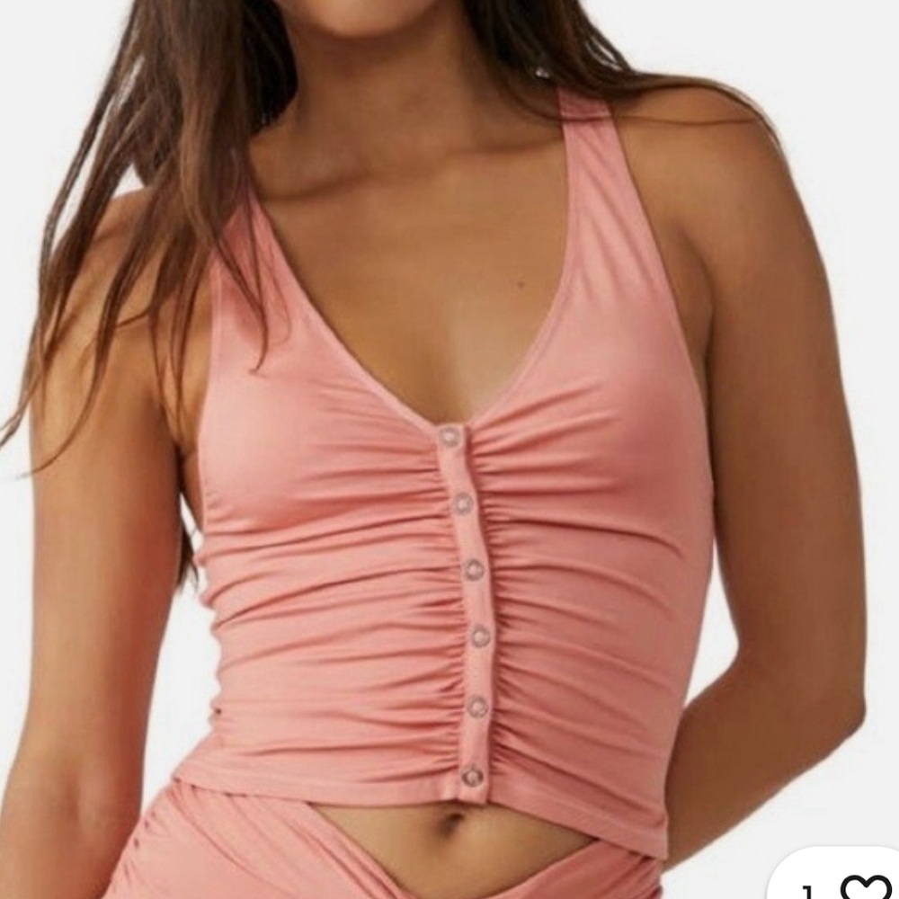 Free People Movement Walk It Talk It Tank Top In Peaches Size  M